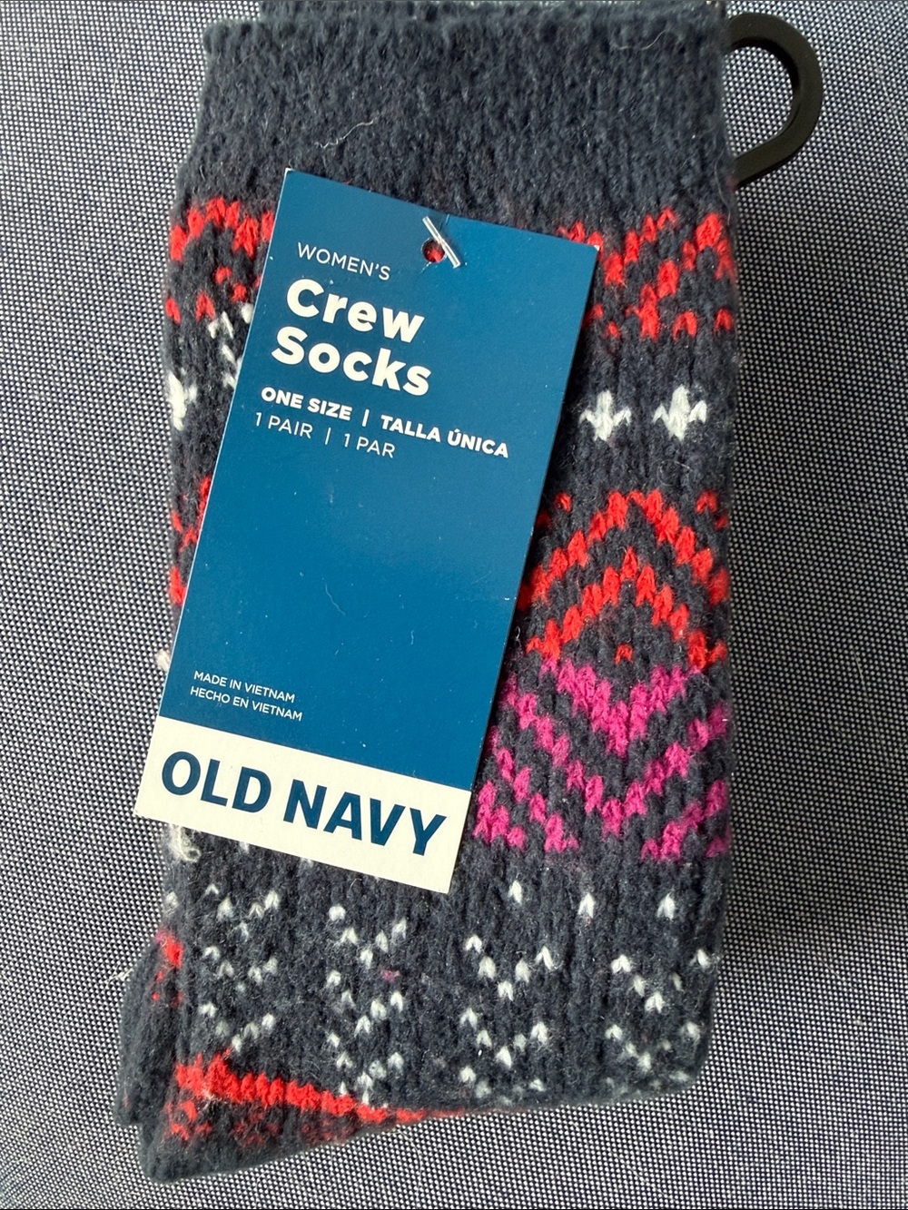NWT OLD NAVY Fair Isle navy cozy socks